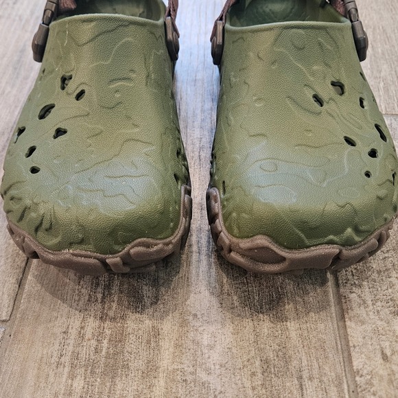 Crocs All Terrain Atlas Clogs Army Green Espresso Womens Size 8 MTN Trail Rugged - Picture 4 of 11